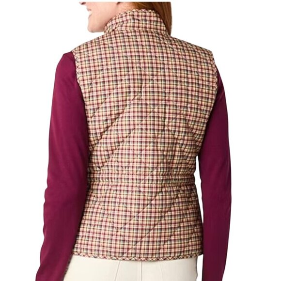 St. John's Bay NWT Plaid Autumnal Puffer Vest Size M - Picture 4 of 11